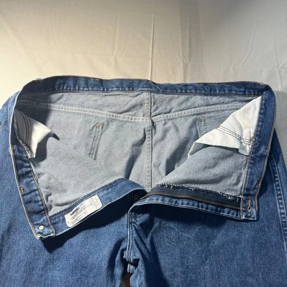 Wrangler Jeans Five Star Premium Denim Mens 42x30 Blue Western Cowboy Casual
